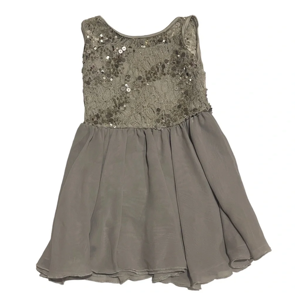 Like New Silver Weissman Lyrical/Contemporary costume size small child